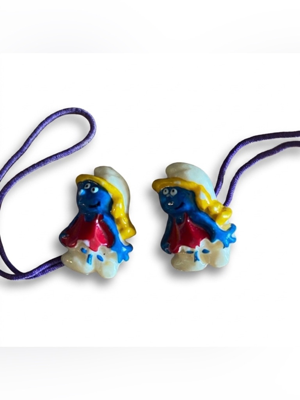 Vintage Smurfette Smurf Hair Ties